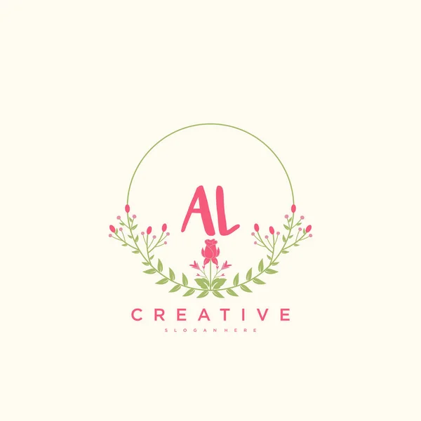 Beleza Vetor Logotipo Inicial Caligrafia Logotipo Arte Design Assinatura Inicial — Vetor de Stock