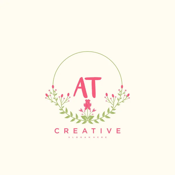 Skjønnhetsvektorens Startlogo Logo Håndskrift Design Initiell Signatur Bryllup Mote Boutique – stockvektor