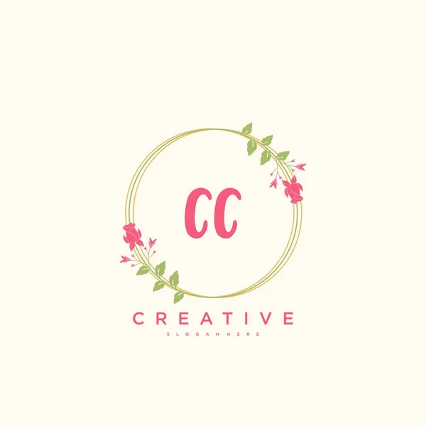 Beauty Vector Eerste Logo Handschrift Logo Art Design Van Eerste — Stockvector