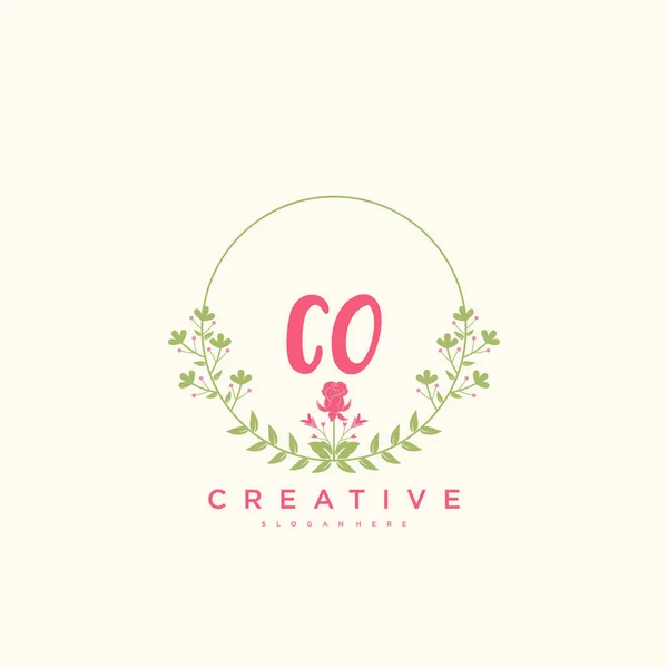 Beauty Vector Eerste Logo Handschrift Logo Art Design Van Eerste — Stockvector