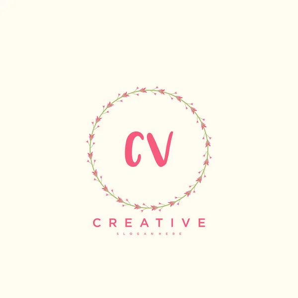 Beauty Vector Initial Logo Handwriting Logo Art Design Initial Signature — Archivo Imágenes Vectoriales