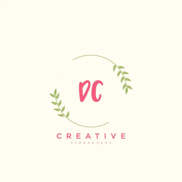 Beauty Vector Logo Iniziale Calligrafia Logo Art Design Della Firma — Vettoriale Stock