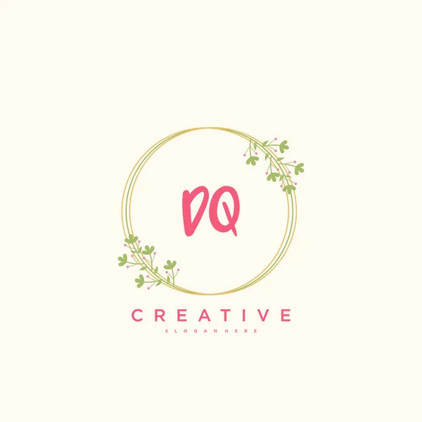 Beauty Vektor Initiallogo Handschrift Logo Art Design Der Initialen Unterschrift — Stockvektor