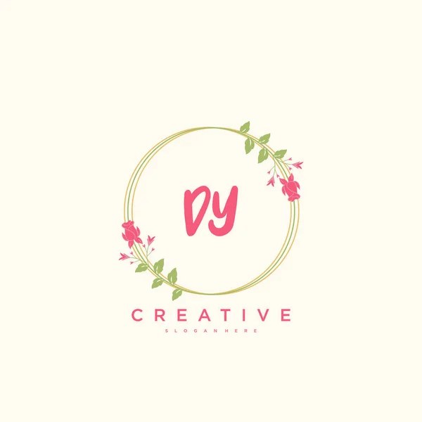 Beauty Vector Initial Logo Handwriting Logo Art Design Initial Signature — Stock Vector