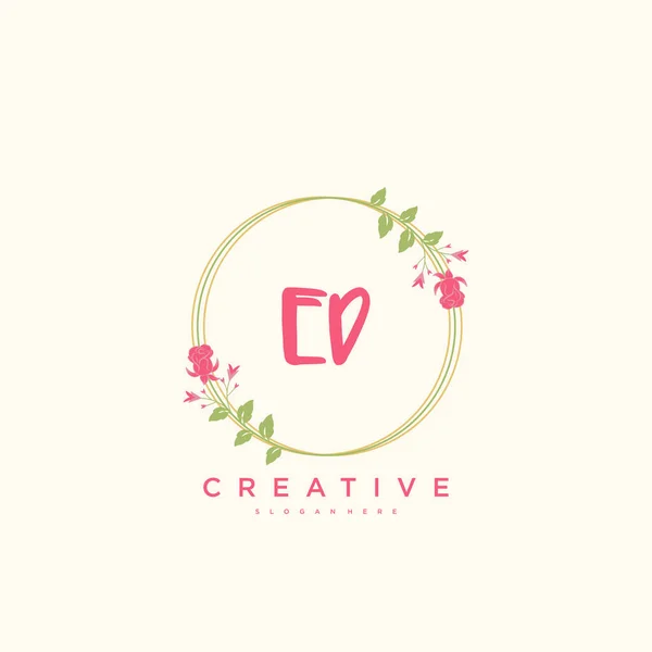 Beauty Vector Initial Logo Handwriting Logo Art Design Initial Signature — Vector de stock