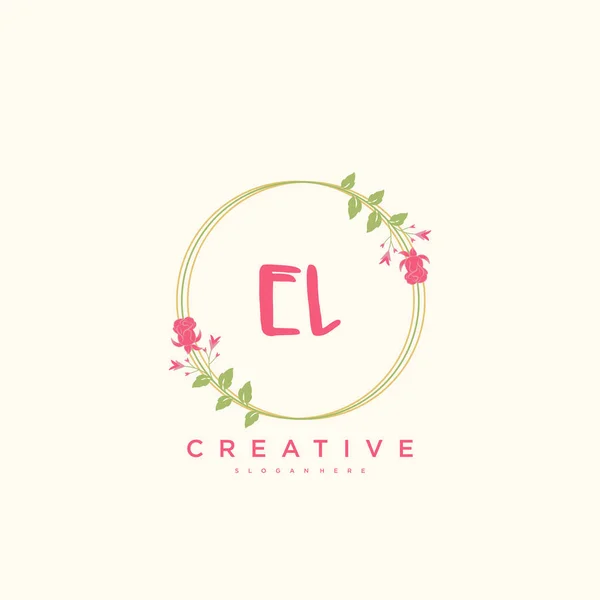 Beauty Vector Eerste Logo Handschrift Logo Art Design Van Eerste — Stockvector