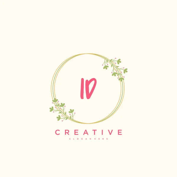 Beauty Vector Initial Logo Handwriting Logo Art Design Initial Signature — Stock Vector