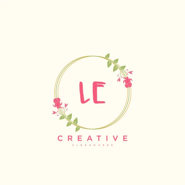 Beauty Vektor Initiallogo Handschrift Logo Art Design Der Initialen Unterschrift — Stockvektor