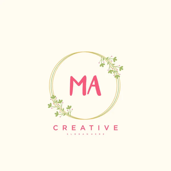 Beauty Vector Eerste Logo Handschrift Logo Art Design Van Eerste — Stockvector