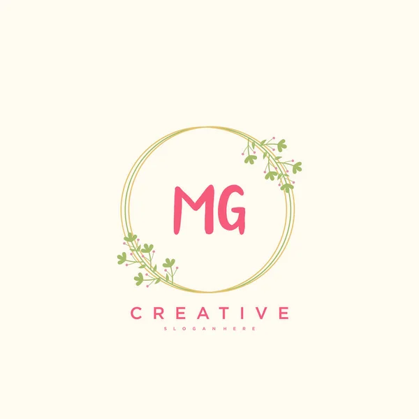 Mgm Beauty Vector Original Logo Handwriting Logo Art Design Original — стоковий вектор