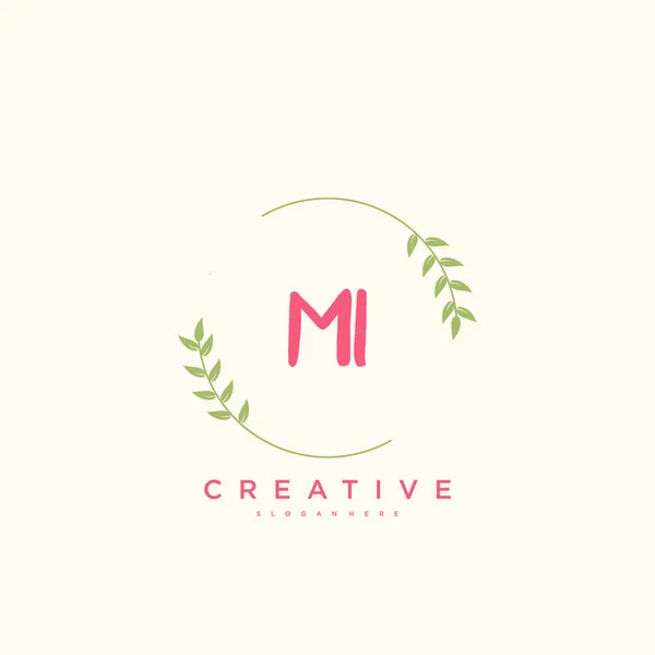 Beauty Vector Eerste Logo Handschrift Logo Art Design Van Eerste — Stockvector