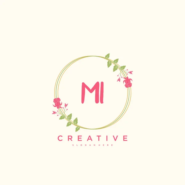 Beauty Vector Eerste Logo Handschrift Logo Art Design Van Eerste — Stockvector