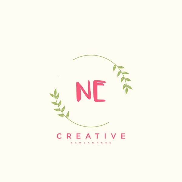 Векторный Логотип Nen Beauty Дизайн Логотипа Оригинальной Подписи Свадьба Мода — стоковый вектор