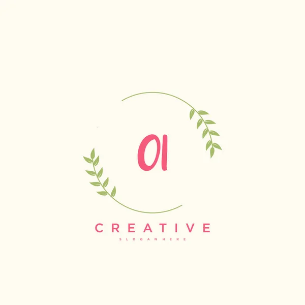 Beauty Vector Eerste Logo Handschrift Logo Art Design Van Eerste — Stockvector