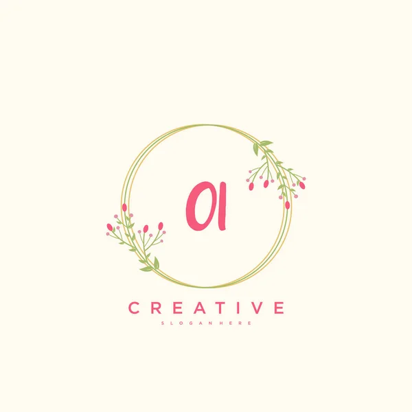 Beauty Vector Eerste Logo Handschrift Logo Art Design Van Eerste — Stockvector