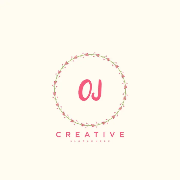 Beauty Vektor Initiallogo Handschrift Logo Art Design Der Initialen Unterschrift — Stockvektor