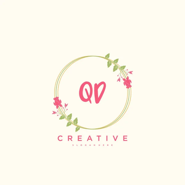 Beauty Vector Initial Logo Handwriting Logo Art Design Initial Signature — Stock Vector