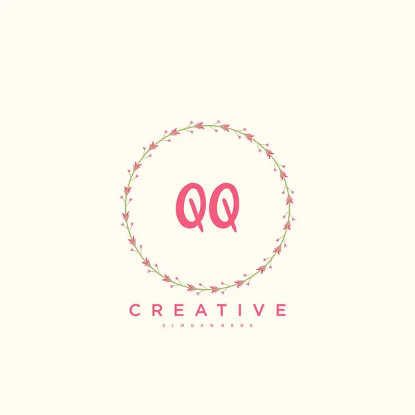 Beauty Vektor Initiallogo Handschrift Logo Art Design Der Initialen Unterschrift — Stockvektor