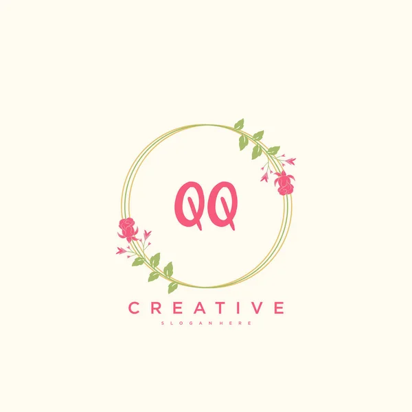 Beauty Vektor Initiallogo Handschrift Logo Art Design Der Initialen Unterschrift — Stockvektor