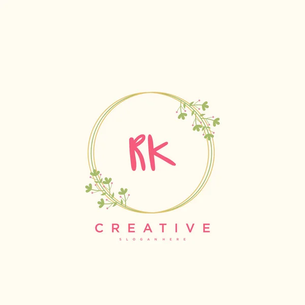 Beauty Vector Initial Logo Handwriting Logo Art Design Initial Signature — Vettoriale Stock