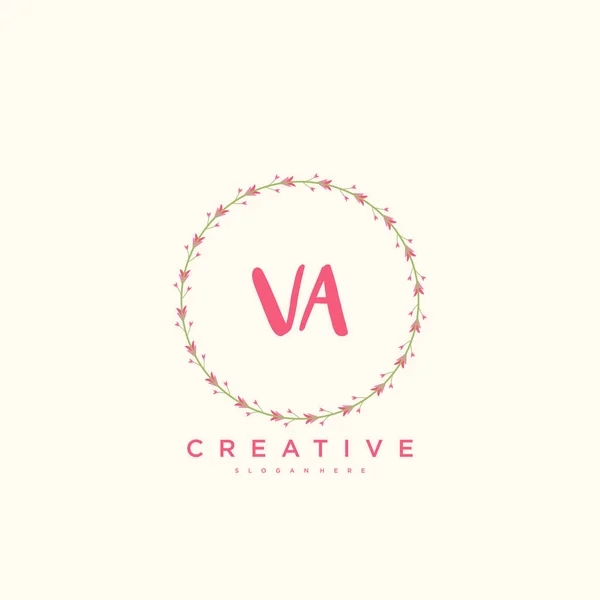 Beauty Vector Initial Logo Handwriting Logo Art Design Initial Signature — Archivo Imágenes Vectoriales