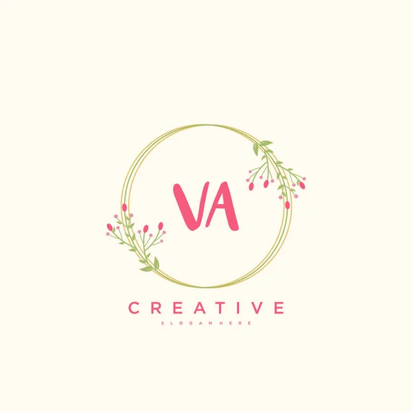 Beauty Vector Initial Logo Handwriting Logo Art Design Initial Signature — Vector de stock