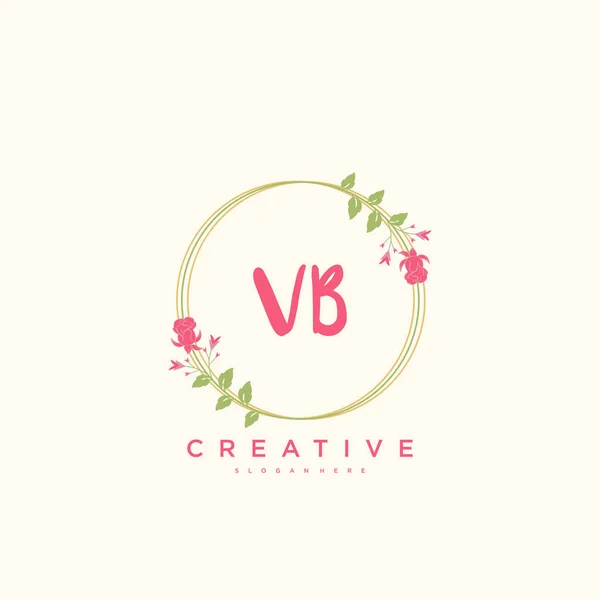 Beauty Vector Initial Logo Handwriting Logo Art Design Initial Signature — Vector de stock