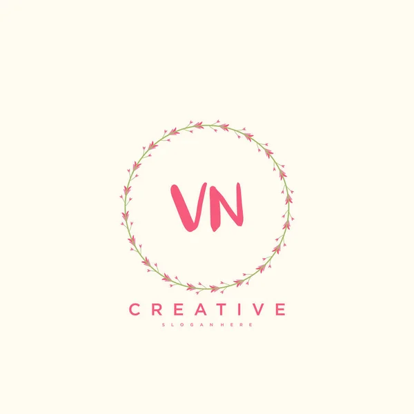 Beauty Vector Initial Logo Handwriting Logo Art Design Initial Signature — Stockvector