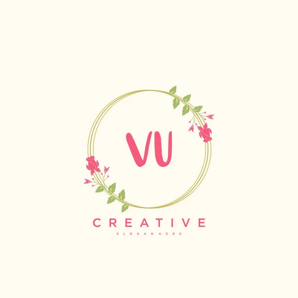 Beauty Vector Initial Logo Handwriting Logo Art Design Initial Signature — 图库矢量图片