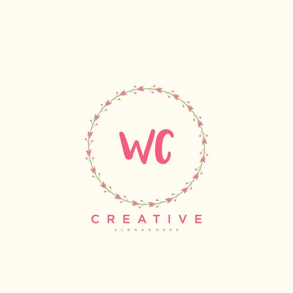 Beauty Vector Initial Logo Handwriting Logo Art Design Initial Signature — Vector de stock