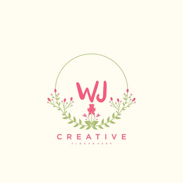 Beauty Vector Initial Logo Handwriting Logo Art Design Initial Signature — Vector de stock