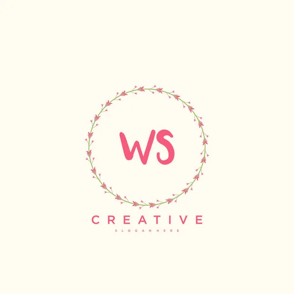 Beauty Vector Initial Logo Handwriting Logo Art Design Initial Signature — Stockvector