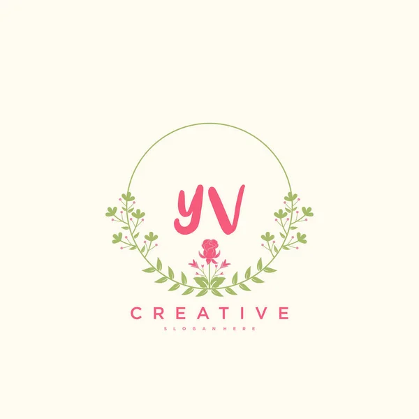 Beauty Vector Initial Logo Handschrift Logo Art Design Der Ursprünglichen — Stockvektor