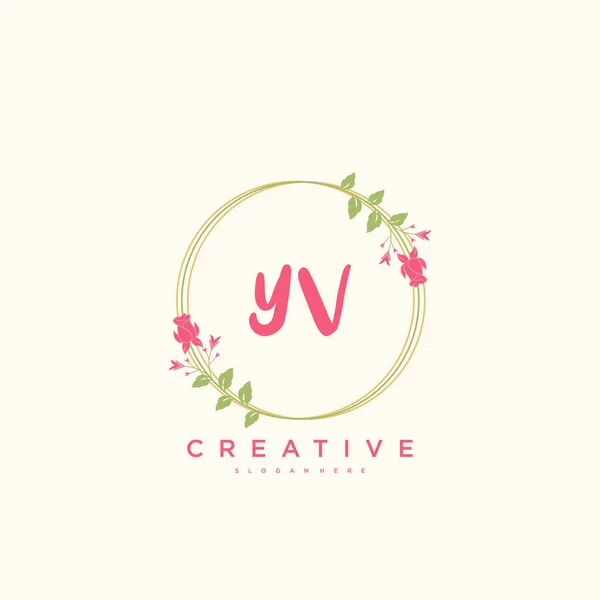 Beauty Vector Initial Logo Handwriting Logo Art Design Initial Signature — 图库矢量图片