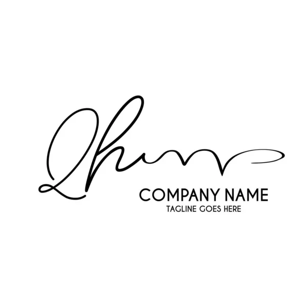 Initial Handwriting Logo Template Vector — Stock Vector