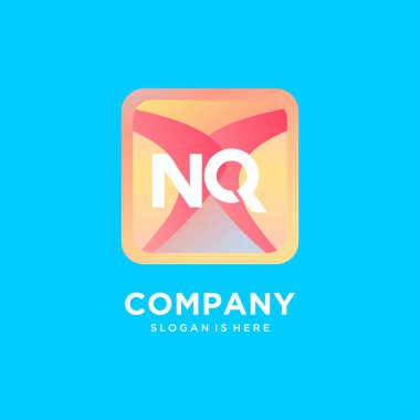 Renkli şablon vektörlü ilk logo.