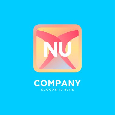 Renkli şablon vektörlü ilk logo.