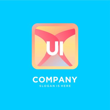 Renkli şablon vektörlü UI başlangıç logosu.