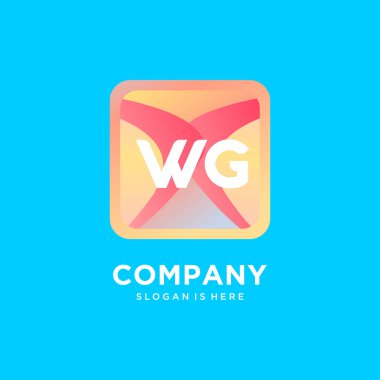 Renkli şablon vektörlü WG başlangıç logosu.