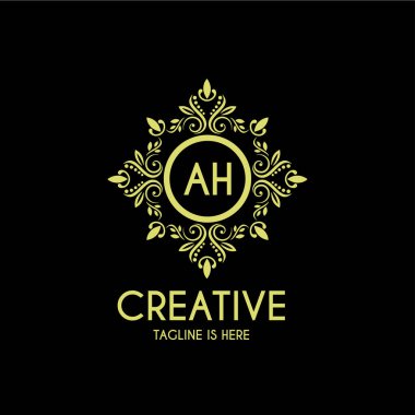 AH Initial Letter with Monogram Logo Template