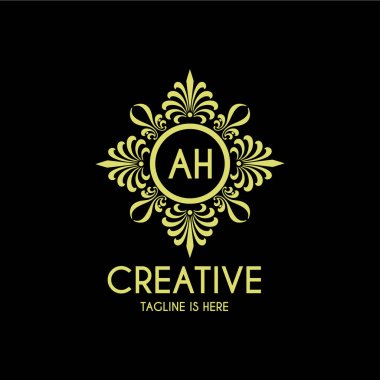 AH Initial Letter with Monogram Logo Template