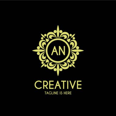 AN Initial Letter with Monogram Logo Template