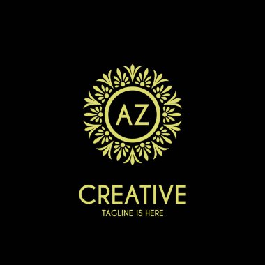 AZ Initial Letter with Monogram Logo Template