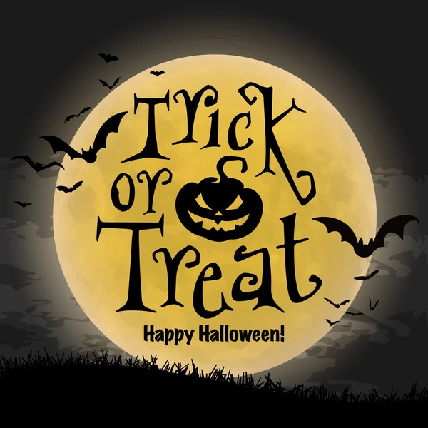 Trick or Treat. Halloween Poster. Vectorillustratie. — Stockvector