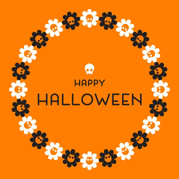 Halloween esqueleto quadro — Vetor de Stock