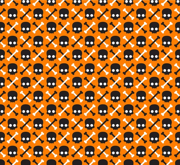 Halloween Skeleton Pattern — Stock Vector