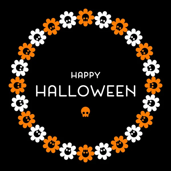 Cornice scheletro di Halloween — Vettoriale Stock