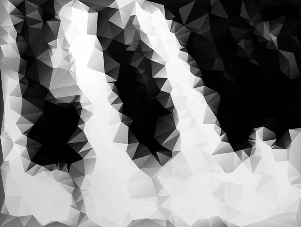 Zwart-wit abstracte veelhoekige vector achtergrond — Stockvector