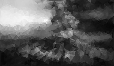 Siyah ve beyaz soyut poligonal vektör arka plan