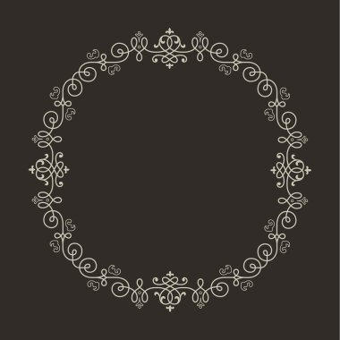 Geometrik Vintage çerçeve çiçek.